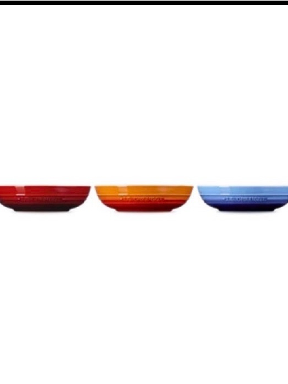 Le Creuset Stoneware Deep Round Dish in Red, Blue, Orange, White, Teal - Picture 5 of 11